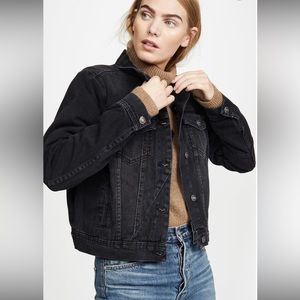 Free People Black Jean Jacket